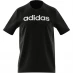 adidas Essentials Single Jersey Linear Embroidered Logo T-Shirt Mens Black Linear