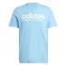 adidas Essentials Single Jersey Linear Embroidered Logo T-Shirt Mens Burst Blue SPW