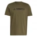 adidas Terrex Logo T Shirt Mens Focus Olive