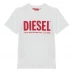Diesel Just Logo T-Shirt Wht/Red K10AB