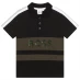 Boss Boss Stripe Logo Polo Shirt Junior Boys Black 09B