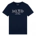 Jack Wills Wills Script T-Shirt Junior Boys Navy Blazer