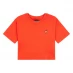 Lyle and Scott Boxy Crop T-Shirt Junior Girls Mandarin Red