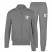 11 Degrees Poly Zip Track Suit Steel/White