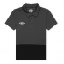 Детская футболка Umbro Poly Polo Shirt Juniors Carbon/Black