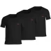 Hugo 3 Pack of Pyjama T-Shirts Black 001