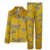 Женская пижама Chelsea Peers Satin Button Up Pyjama Set Zebra Mustard