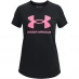 Детская футболка Under Armour Live Sportstyle Graphic Short Sleeve T Shirt Girls Black/PinkPunk