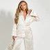 I Saw It First Co Ord Hammered Satin Oversized Shirt Cream