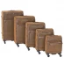 Linea Rome Retro style premium luggage sets 4 wheels spinner suitcase expandable for travel Brown