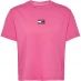 Tommy Jeans Centre Badge T Shirt Pink THW