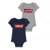 Levis Levis 2pc Batwing T-Shirts Unisex Babies Grey C87