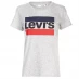 Levis Logo T Shirt Grey Smokestack