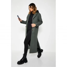 I Saw It First Wool Lined Button Up Longline Coat