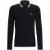 Мужской свитер Boss Plisy Long Sleeve Polo Shirt Black 006