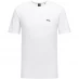 Boss Curved Logo T Shirt White 100