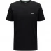 Boss Curved Logo T Shirt Black 001