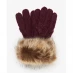 Barbour Penshaw Knitted Gloves Bordeaux