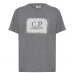 CP COMPANY Boys Stitch Logo T Shirt Grey 60926