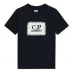 CP COMPANY Boys Stitch Logo T Shirt Navy 41150