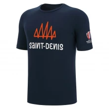 Мужская футболка с коротким рукавом Macron Rugby World Cup Saint Denis T-Shirt 2022/2023 Mens