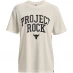 Under Armour Project Rock Heavyweight Campus T-Shirt Ivory/Black