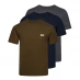 DKNY 3 Pack Short Sleeve T-Shirt Mens Olive/Char/Navy