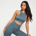 Женская блузка I Saw It First Seamless Racer Neck Active Crop Top Charcoal