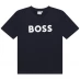 Boss Boss Large Logo T-Shirt Juniors Navy 849