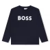 Детская футболка Boss Boss Large Logo T-Shirt Junior Boys Navy 849