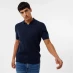 Jack Wills Knitted Ribbed Polo Shirt Navy