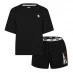 DKNY Short Sleeve Top and Boxer Set Black