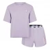 DKNY Short Sleeve Top and Boxer Set Orchid