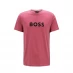 Boss Logo Print T-Shirt Open Pink 697