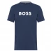 Boss Logo Print T-Shirt Navy 413