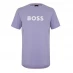 Boss Logo Print T-Shirt PastelPurple538