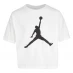 Детская футболка Air Jordan Jordan Jumpman Cropped T-Shirt Junior Girls White LL JM