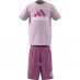 adidas Essentials T Shirt and Shorts Set Pink/Fuchsia