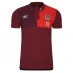 Мужская футболка поло Umbro England Rugby CVC Polo Shirt 2023 2024 Adults Red/Scarlet