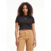 Жіноча футболка Calvin Klein Jeans Badge Rib Short Sleeve T Shirt CK Black