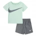 Nike Dri-FIT T Shirt and Shorts Set Baby Boys Smoke Grey