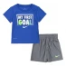 Nike Baby Boy My First Goal Short Set Blue-Grey