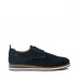 Dune London Bucatini Wedge Sole Lace Up Shoes Navy