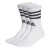 adidas Cushioned 3 Stripe Crew Sock 3 Pack Mens White/Black