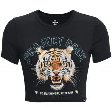 Жіноча футболка Under Armour Project Rock Stay Hungry Crop Short Sleeve