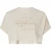 Жіноча футболка Calvin Klein Jeans EMBROIDERED MONOLOGO CROPPED TEE Classic Beige