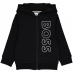 Детская толстовка Boss Boss Large Logo Zip Hoodie Black 09B