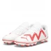 Puma Future Play.4 Junior Firm Ground Football Boots White/Pink