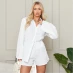 I Saw It First Textured Oversized Shirt Co-Ord WHITE