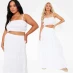 I Saw It First Textured Shirred Cami Crop Top WHITE